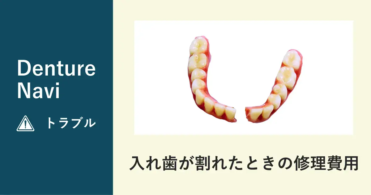 入れ歯が割れたときの修理費用はいくら？