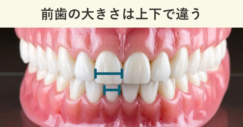 前歯の大きさによる入れ歯の見分け方